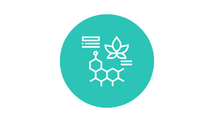 Icon representing plant science and chemical structures.