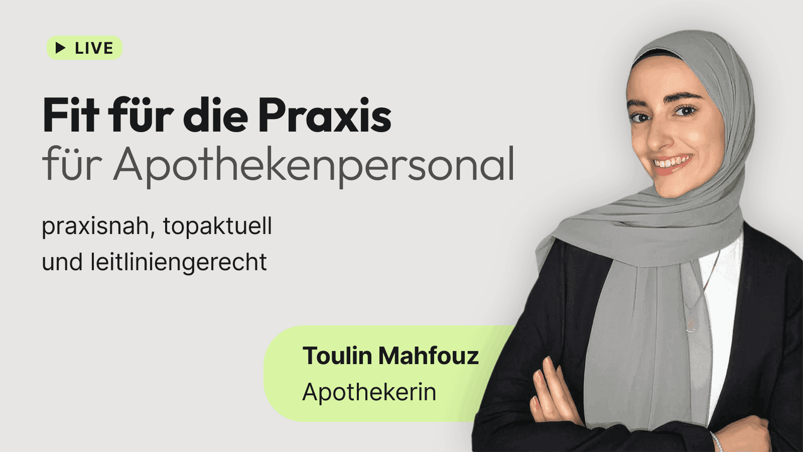 Online-Seminare: Praxisnah, topaktuell und leitliniengerecht von Toulin Mahfouz, Apothekerin.