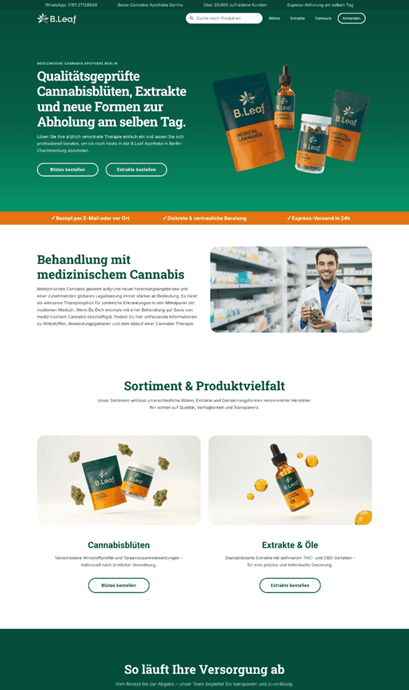 B.leaf Apotheke – Zur Startseite